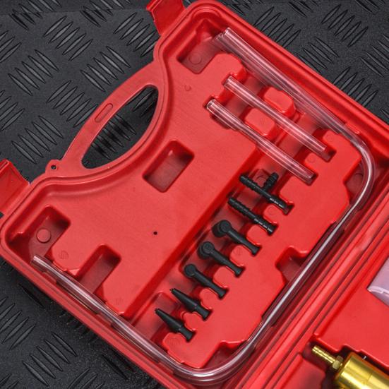 11Pcs Hand-Operating Vacuum Pump Brake Bleeder Machine Bleeding Tester Tool Set