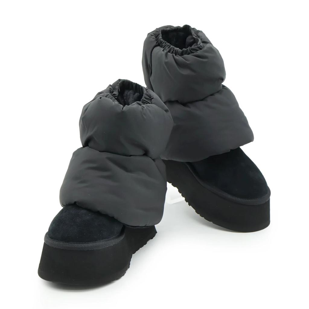 1158275-BBLC UGG Donna Classic Mini Dipper Puffer Nero (Da donna)