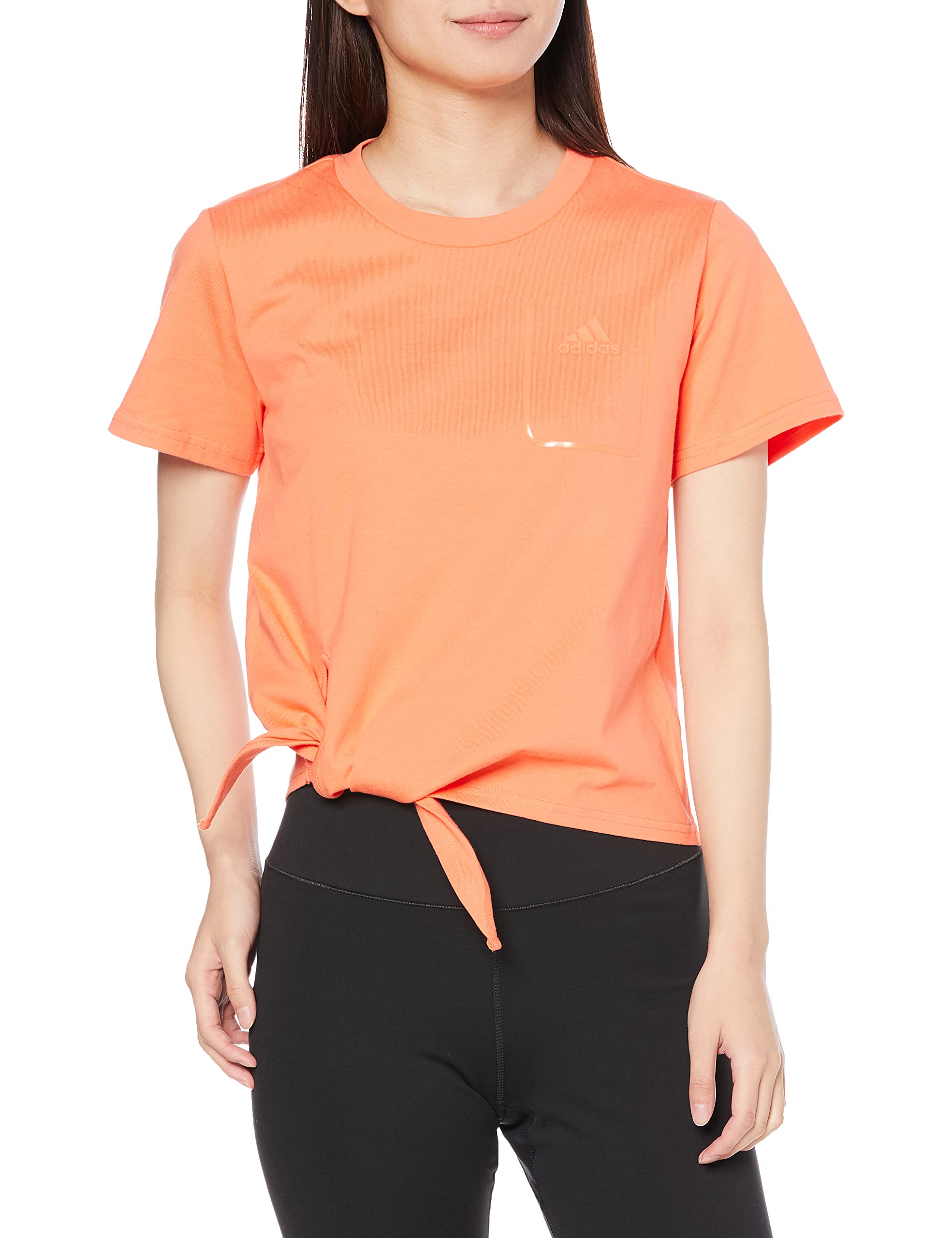

Short Sleeve Tech Knot Short Sleeve 54456 Equivalent to Japanese Size L [Adidas] T-Shirt T-Shirt Women s Semi-Coral/Semi-Coral (GP0603)
