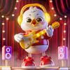 Electric Dancing Rock Duck Toy with Light Music Cartoon Guitar Duck Walking Swing Toy Toddlers Boys Girls Interactive Animal Musical Toy
