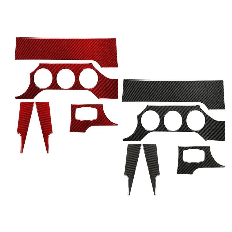 5 Stück Carbonfaser Auto Hauptantriebsseite Armaturenbrett Instrumententafel Rahmen Innenraum Dekoration Aufkleber Für Ford Mustang 2015-