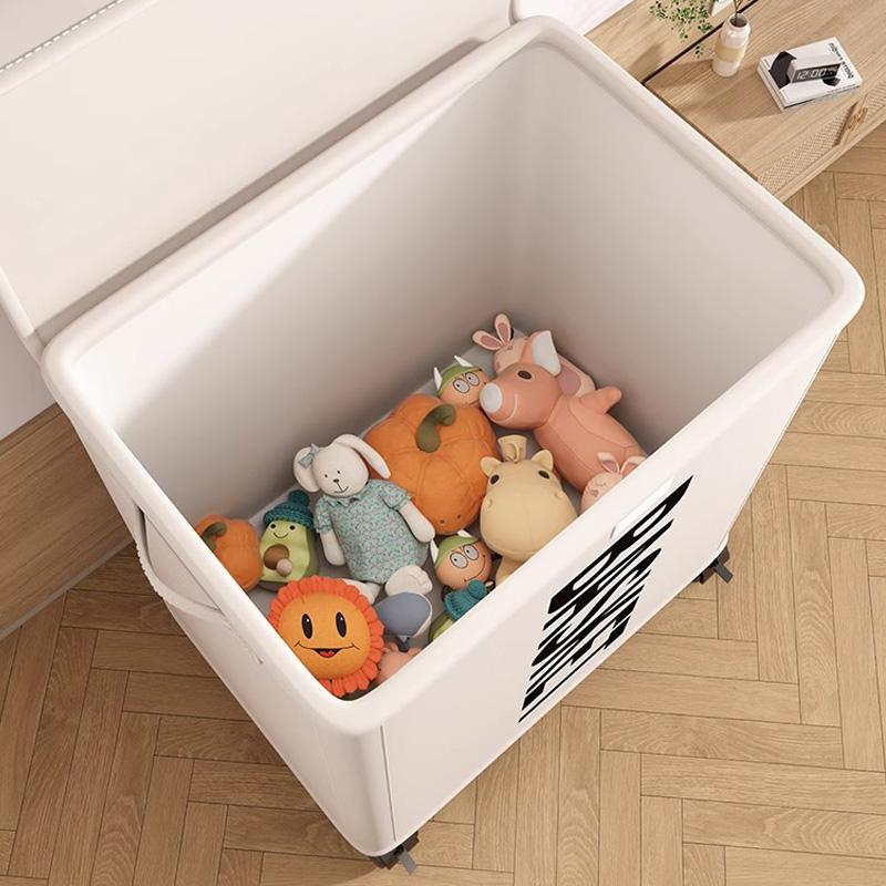 1pc Toy Storage Box Foldable Doll Snacks Storage Box Large Capacity Covered  Storage Bucket Laundry Basket Home Organizer