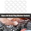 uxcell Drain Plug Washer Gasket Universal Crush Washer Drain Plug Gasket 10x16x1.5mm 15pcs