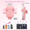 Pink Universal Car Phone Holder With Metal Hook Clip For Air Vent Mounting: Secure And Adjustable Cell Phone Stand For Iphone