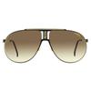 Carrera Unisex Pilot Sunglasses Panamerika 65 2m2ha Black Gold 65mm 2m2ha
