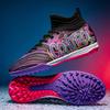 High-top football shoes, artificial turf AG spikes, leather feet, boys and girls, student training sneakers