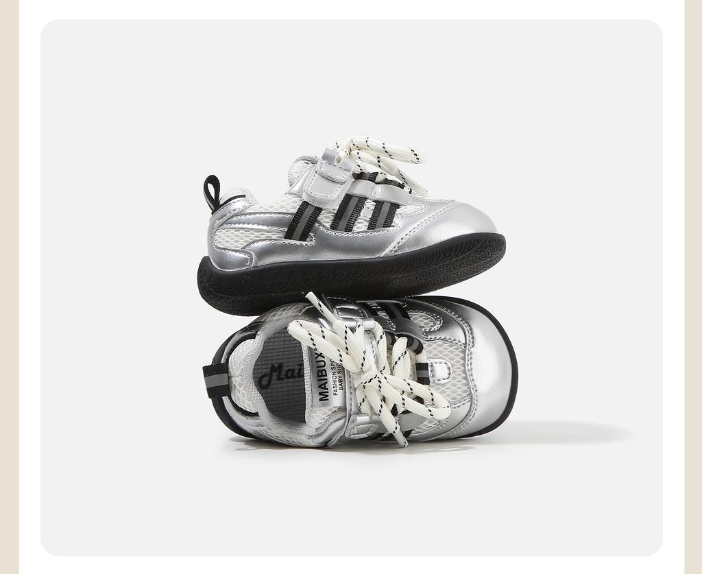 Spring Baby First Walker Non-Slip Sneakers - Soft Sole, Trendy German Training Shoes for Boys & Girls