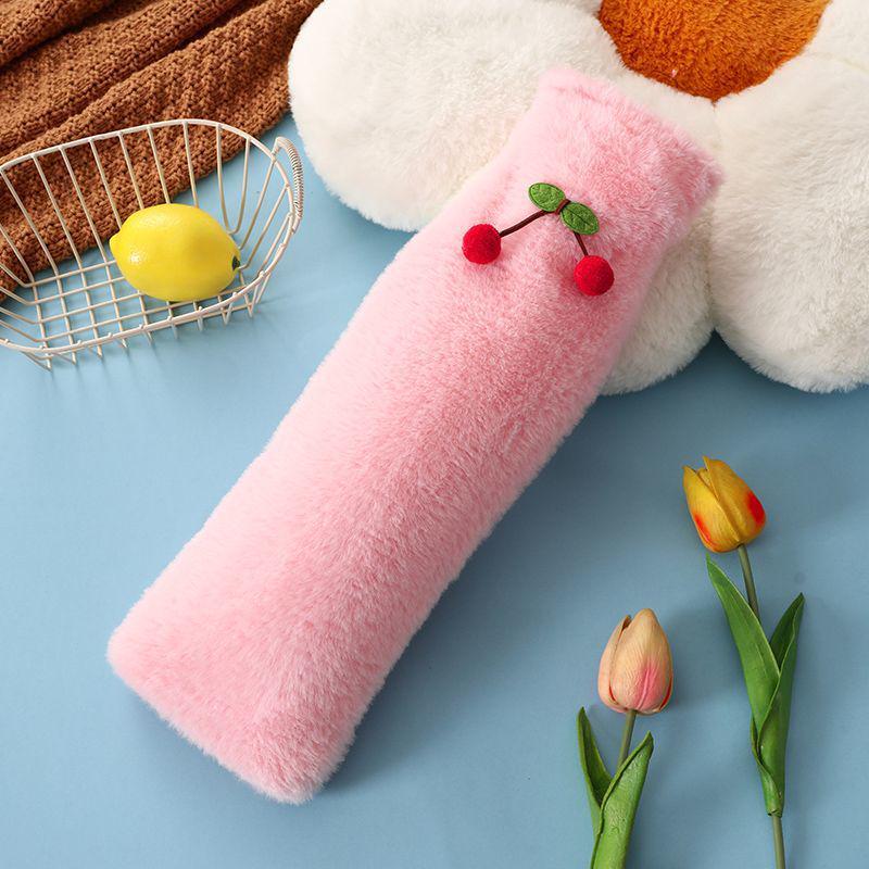 Long Strip Plush Hot Water Bottle with Waist Support and Large Size Cover for Warmth and Comfort