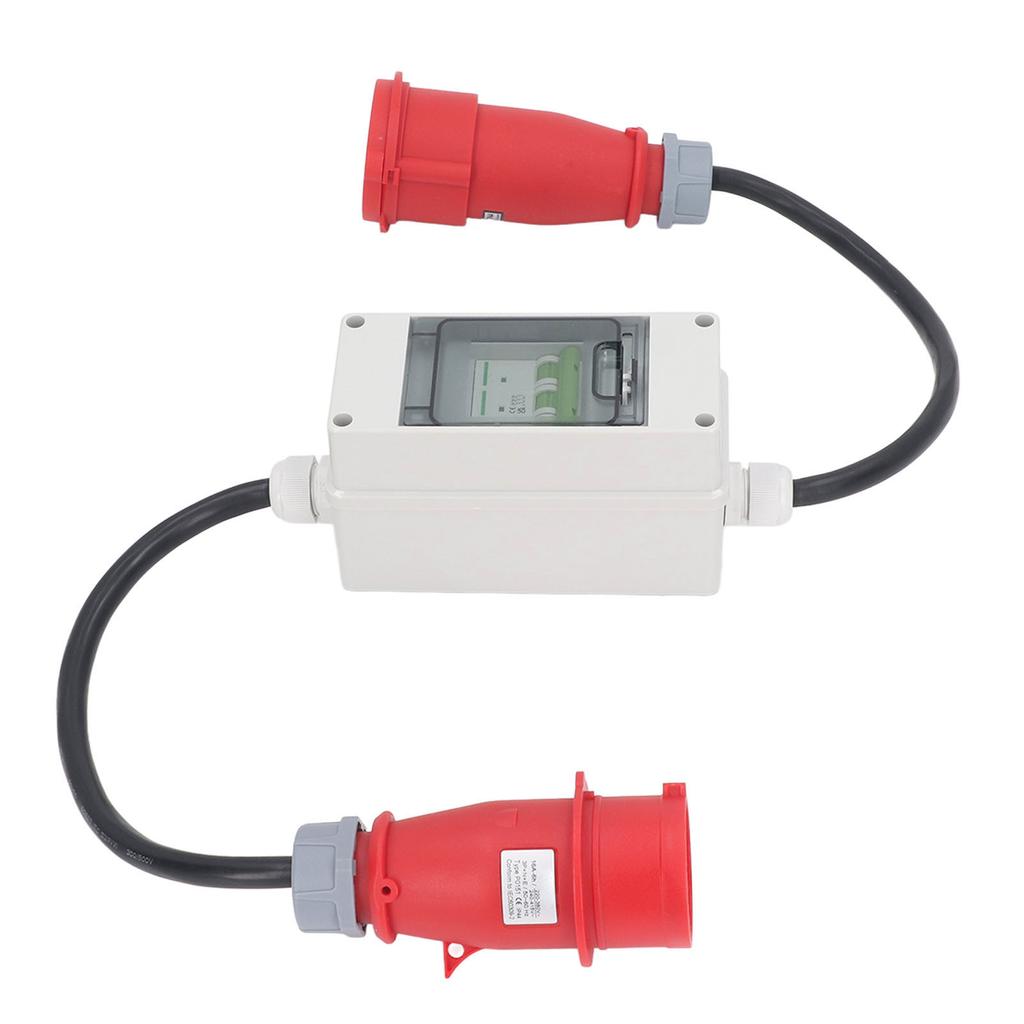 Napájecí adaptér CEE IP44, 5pinový, 2,5 mm2, 16 A, samec-samice, s jističem 400 V, 16 A, 3P