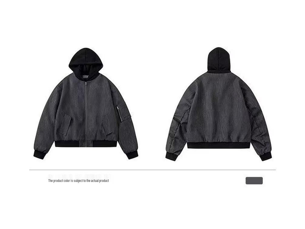 Herr 2024 Retro Amerikansk Arbetsklädesjacka - Huva Läderdesign för Vår & Höst