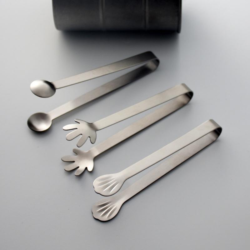 Ice Cubes Tongs Stainless Steel Cooking Tongs Kitchen Utensils For Snacks Sugar Sugar Dessert BBQ Buffet Serving Frying