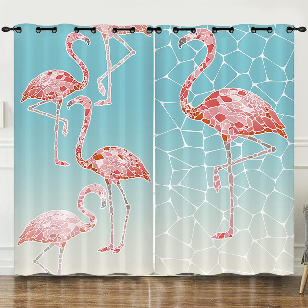 Curtain Cartoon Animal 3D Digital Printing Blackout Curtain Punching