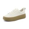 Leather White Shoes Women's Platform Heightening Board Shoes Sports and Leisure Women's Shoes Trendy Spring New Versatile