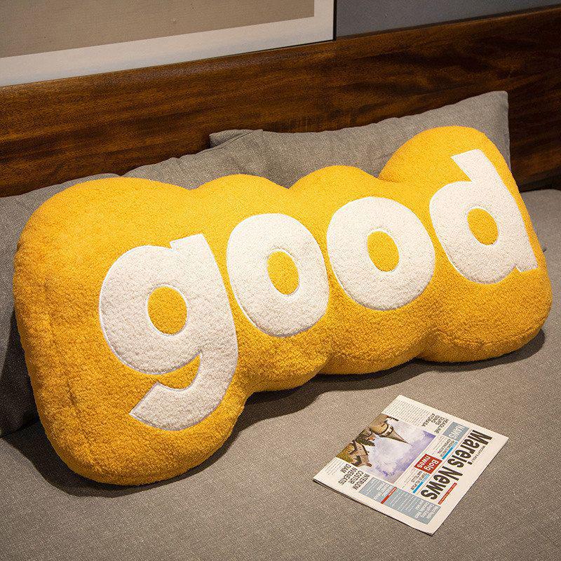 Creative Personality Plush Toy Throw Pillow - Removable & Washable Long Backrest for Girls' Beds