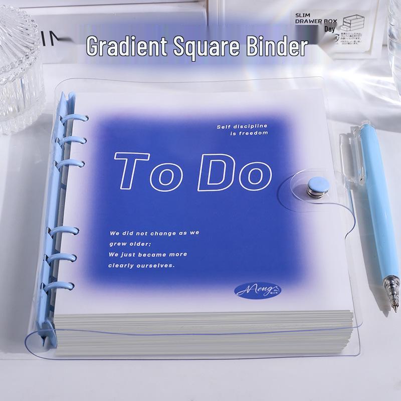 Premium Blue Transparent Soft Leather Notebook for Students
