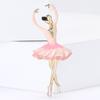Fashion Rhinestone Dancing Girl Brooches for Women Enamel Character Pin Event Party Gift Backpack Decoration Clothes Accessories