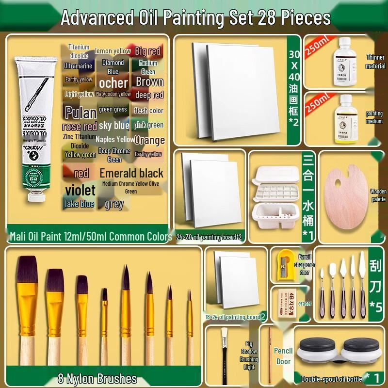 Handton 28-Piece Advanced Oil Painting Kit