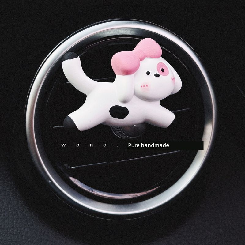

Auto Perfume Aromatherapy Cute Spots Bows Puppy Air Outlet Aromatherapy Decoration Clips Girls Gifts Fragrant Stone Pink Bow Spotted Puppy