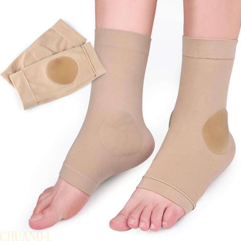 A1A2 1Pair Breathable Elastic Ankle Gel Sleeves Soft Padded Skate Socks Feet Protector Heel Protection Socks Easy to Use