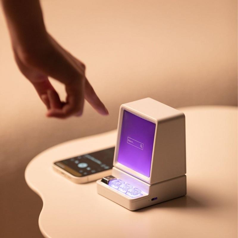 Portable Classic Computer Style Bluetooth Speaker Compact Design Quality Sound Wireless Connectivity Retro Aesthetic Ideal For Home Office Or Travel