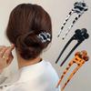 Acrylic Flower U Shape Hair Stick Hairpin Hair Forks Women Headwear Hair Clips Hairstyle Girls Ponytail Hair Accessories