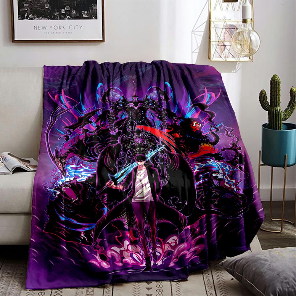 Dark Fantasy blanket with Heroic Figure and Mythical Creatures Design blanket, suitable for use in the bedroom, living room, on the sofa