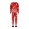 Christmas Print Family Matching Pajama Set Long Sleeve Round Neck Sleepwear for Parent and Kid