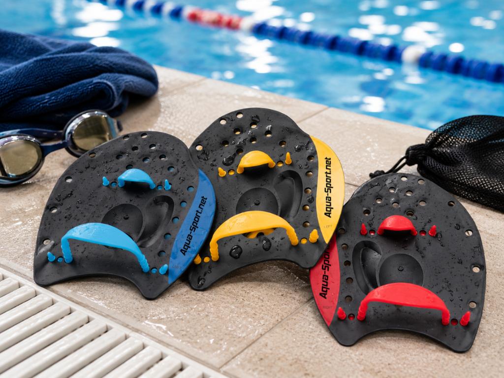 Aqua-Sport Swim Paddles Swim Paddle Pro Black-Yellow As1361 Size L