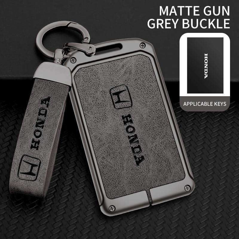 Zinc Alloy Leather Car Remote Key Protection Cover Shell For Honda New Civic 11th Gen ZRV Integra 2023 Keychain Auto Accessories RM4