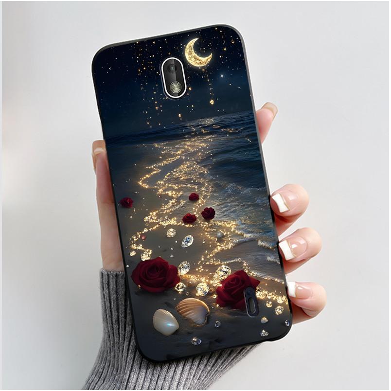 Matte Soft TPU Case For Nokia 1 Plus 2 2.1 2.2 Phone Case Luxury Cute Love Rabbit Funny Cat Black Silicone Ultra Thin Back Cover