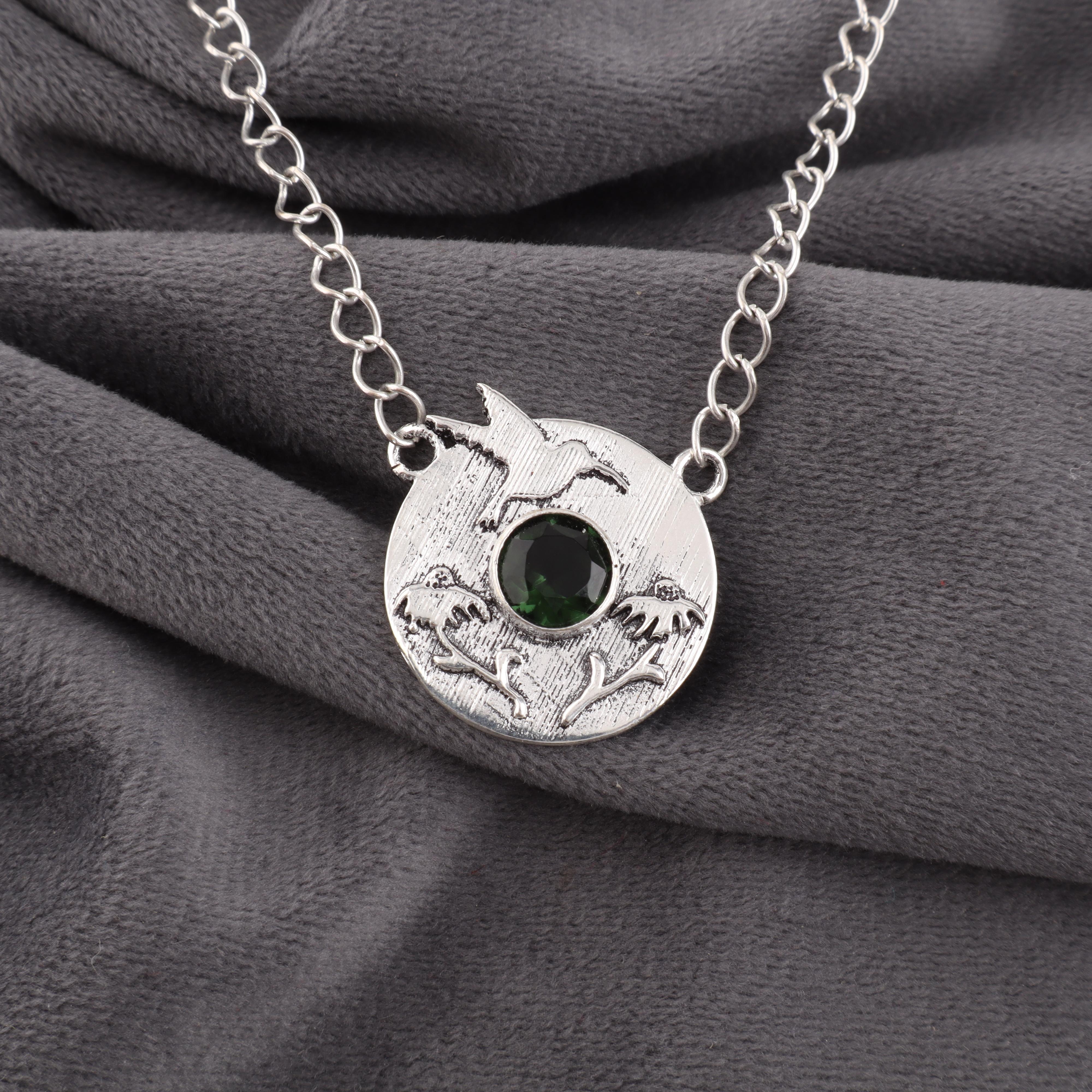 

Подвеска из зеленого турмалина ручной работы, серебряная подвеска 925 пробы, старинные ювелирные изделия, подвеска для подарка на помолвку зелёный
