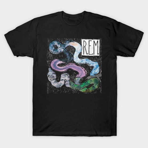 

Men Black Print T-shirt Rem 80S Distressed No-Cut Transfer Paper Print Cotton Tshirt 4XL чорний