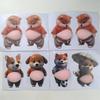 1/5Pcs 3D Cute Puppy Sticker Squeezeable Shiba Inu Sticker Refrigerator Wall Decoration Silicone Self-Adhesive Sticker