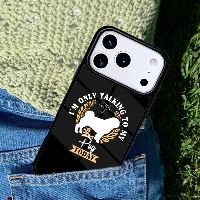 Funny Cartoon Pug phone case cover Compatible with for IPhone 17air 16e 15 14 13 12 11Pro Max 17 Air