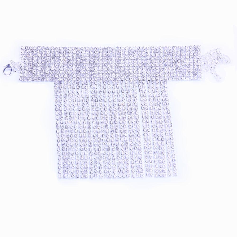 

Элегантные 1 шт. Stonefans, полностью украшенные стразами, кисточки, регулируемые лодыжки, цепочка для ног, ювелирные изделия для женщин, хрустальные браслеты на щиколотку, браслет Cheville, подарки на ногу Silver Anklet