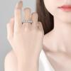 925 Silver Round Zircon Shiny Gorgeous Rings for Women Engagement Wedding High Quality Fine Jewelry