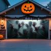 [2D Flat Printing] 1 piece of eerie atmosphere ghost hand - Halloween garage door banner, extra-large size fabric wall DJH