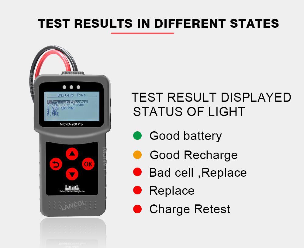12V Micro-200 PRO Car & Motorcycle Battery Testing Instrument
