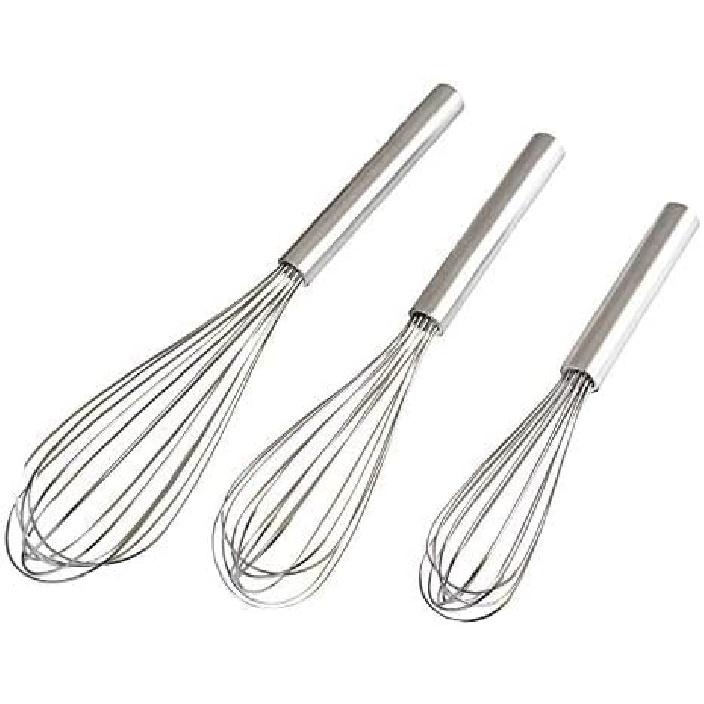Stainless Steel Whisks with 3 Packs 8 +10 +12 Kitchen Whisk Set Kitchen Whip Kitchen Utensils Wire Whisk Balloon Whisk Set for Blending Whisking