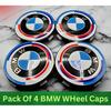 4 peças Calotas Centrais de Roda BMW 68mm Emblemas Insígnias Serve para Todos os Modelos