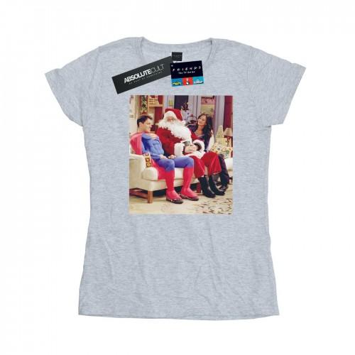 

Friends Womens/Ladies Couch Santa Cotton T-Shirt білий