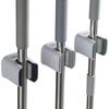 3PCS Broom Holders Wall-Mounted Mop Tool Organizer For Home Laundry Closet Bathroom No-Drill Installation 1 Slot Storage Rack