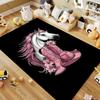 Cowboy-Kultur und Pferde Ahornblatt Bereichsteppich, Teppich für Wohnzimmer Schlafzimmer Dekoration Rutschfeste Fußmatte