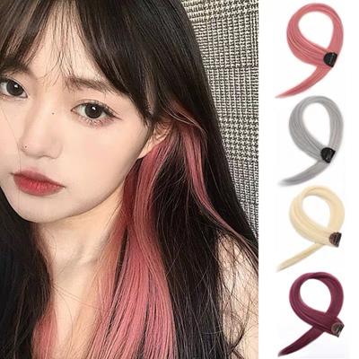 Hair Piece Straight with Clip Trace-less Multicolor Makeup Tool Artificial Fiber Hair Extensions Wig