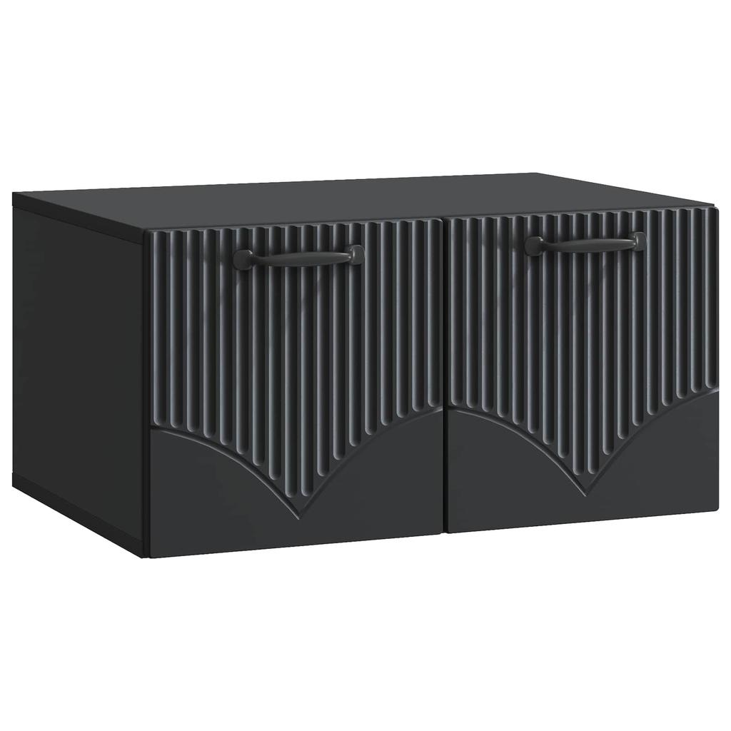 Wall Mounted TV Cabinet Black 59.5 X 41 X 30 Cm