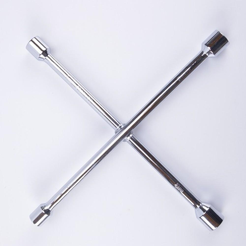 Metal Tire Wrench Silver Socket Wrench Portable Cross Wrench  Household Disassembly