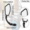 Bicycle Mirror Rear View Wide Angle Stainless Steel Rotatable for Handlebars