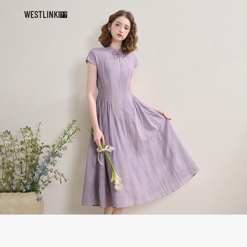 

Xiyu Women s New Chinese Style Tie-Dye Long Dress L