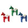 Rustic Dala Horse Wooden Figurine Tabletop Animal Sculpture Scandinavian Home Decor Ornament for Gift Birthday Housewarming