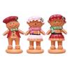 Gingerbread Man Figurine Christmas Resin Gingerbread Statue with Dress/Suit Holiday Tabletop Ornament for Home Kitchen Mantel Decorations